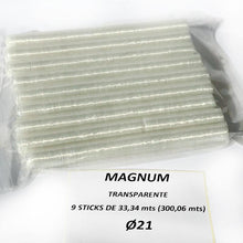 Cargar imagen en el visor de la galería, Tripas Magnum calibre 21 sticks 33,34 mts
